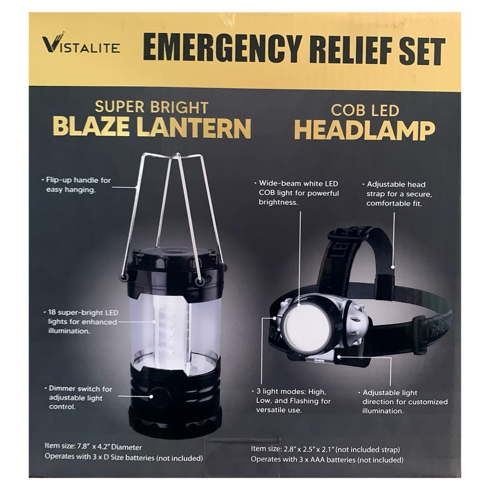 Emergency Relief Set - Lantern & Headlamp - Picture 2 of 6